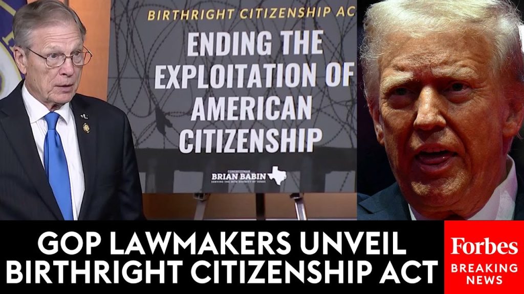 BREAKING NEWS: GOP Lawmakers Unveil Bill To Officially End 14th Amendment Birthright Citizenship