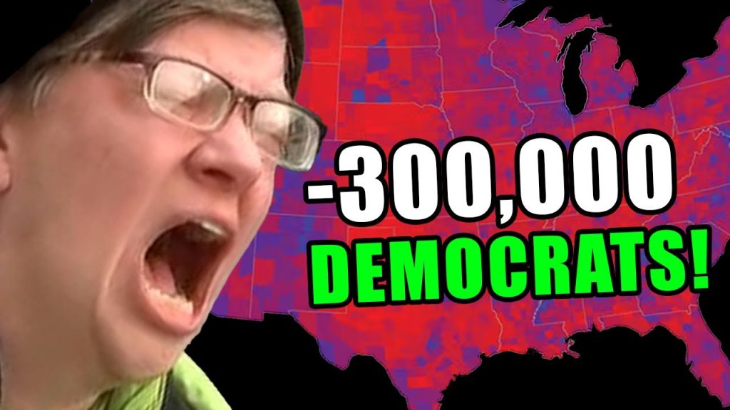 Over 300,000 voters just LEFT the Democrat Party!!!!